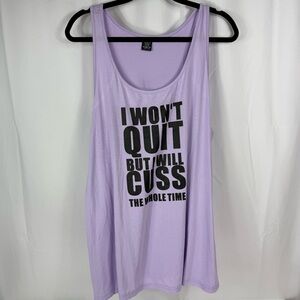 Women’s Sleeveless Tank Top I Won’t Quit But I Will Cuss The Whole Time Size XXL